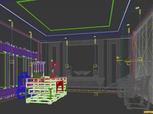 family - office - study room -0127 3D Model