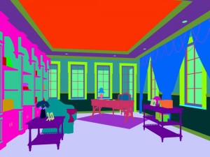 family - office - study room -0128 3D Model