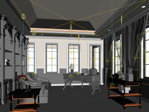 family - office - study room -0128 3D Model