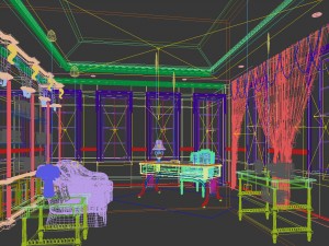 family - office - study room -0128 3D Model