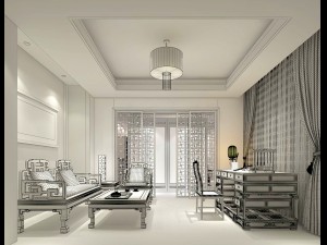 family - office - study room -0132 3D Modell
