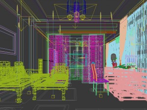 family - office - study room -0132 3D Modell