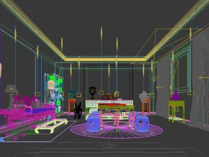 family - office - study room -0133 3D Model