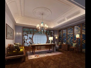 famille - bureau - salle d'&eacute;tude -0135 Modèle 3D