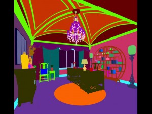 family - office - study room -0136 3D Model