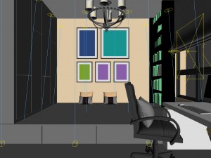 family - office - study room -0137 3D Model