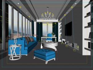 family - office - study room -0138 3D Model