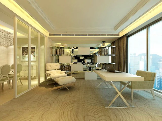 family - office - study room -0139 3D Model .c4d .max .obj .3ds .fbx .stl .blend 