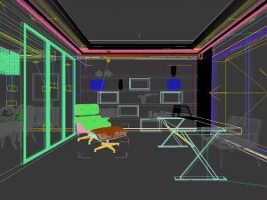 family - office - study room -0139 3D Model