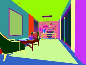 family - office - study room -0140 Model 3D