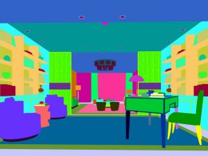 family - office - study room -0142 Modèle 3D