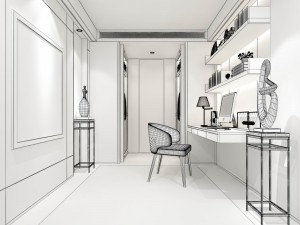 family - office - study room -0143 3D Model