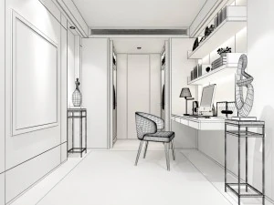 family - office - study room -0143 3D Model