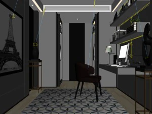 family - office - study room -0143 3D Model