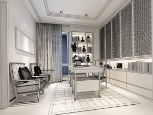 family - office - study room -0144 3D 모델