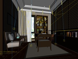 family - office - study room -0144 3D 모델
