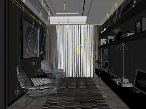 family - office - study room -0145 3D Model