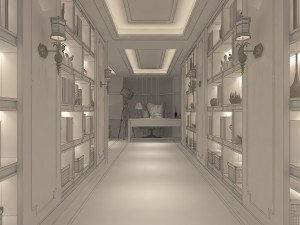 family - office - study room -0146 3D Model
