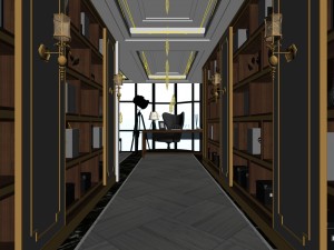 family - office - study room -0146 3D Model