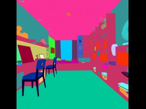 family - office - study room -0148 Modello 3D