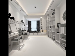 family - office - study room -0148 Modello 3D