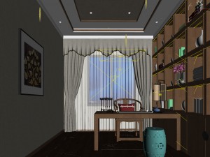 family - office - study room -0151 3D Model