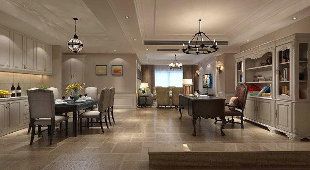 family - office - study room -0152 3D मॉडल .c4d .max .obj .3ds .fbx .stl .blend 