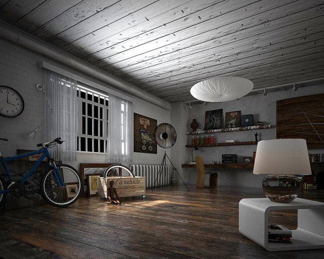 family - office - study room -0153 3D Model .c4d .max .obj .3ds .fbx .stl .blend