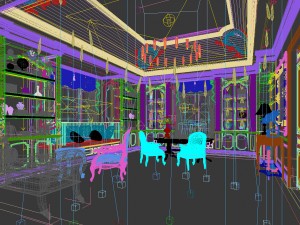 family - office - study room -0154 Modelo 3D