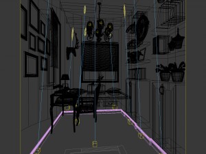 family - office - study room -0155 3D Modell