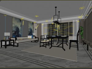 family - office - study room -0156 Modèle 3D