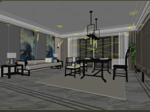 family - office - study room -0156 3D Model