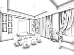 family - office - study room -0157 3D-Modell