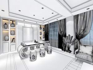 family - office - study room -0157 3D-Modell