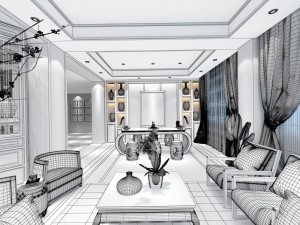 family - office - study room -0157 3D-Modell