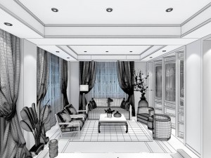 family - office - study room -0157 3D-Modell