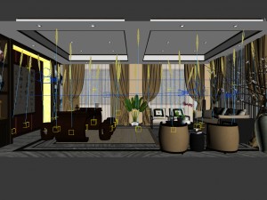 family - office - study room -0157 3D-Modell