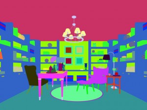 family - office - study room -0158 3D-Modell