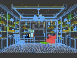 family - office - study room -0158 3D-Modell