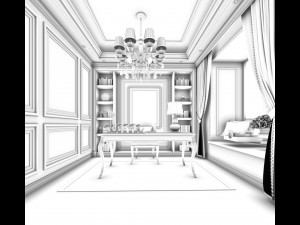 family - office - study room -0161 3D 模型
