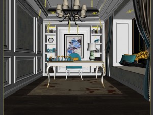 family - office - study room -0161 3D 模型