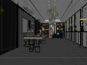 family - office - study room -0162 3D Model