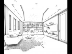 family - office - study room -0163 3D Modell