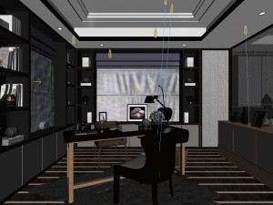 family - office - study room -0165 3D Model