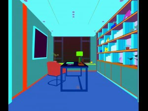 family - office - study room -0166 3D Model