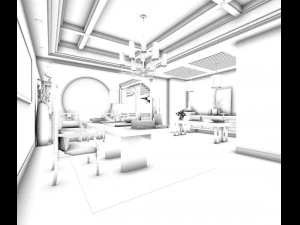 family - office - study room -0167 3D Model