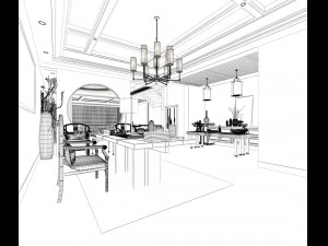 family - office - study room -0167 3Dモデル