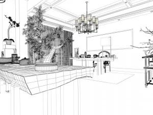 family - office - study room -0167 3D Model