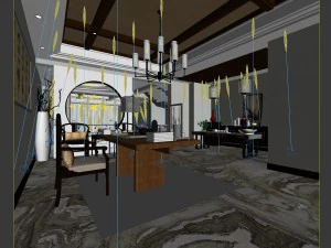 family - office - study room -0167 3D Model