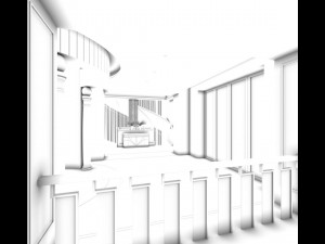 family - office - study room -0168 Model 3D